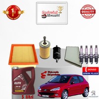 Inspektionskit Filter ÖL Kerzen Peugeot 206 1.4 55KW 75CV Von 2006->