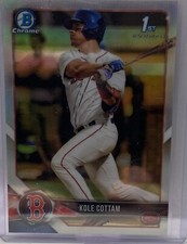 2018 1st Bowman Chrome Kole Cottam Refractor Boston Red Sox