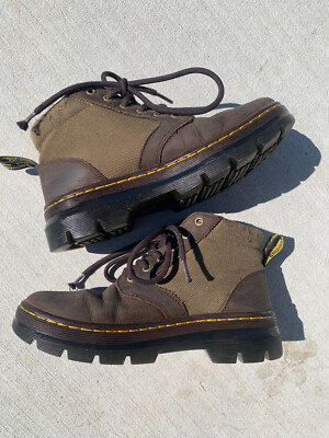 Dr. Martens Boots Mens size 4 Bonny II Brown Leather Canvas  display picture 1