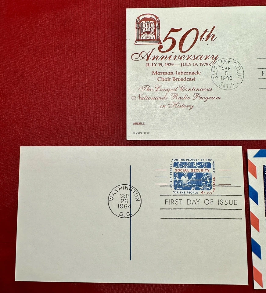 Lot of 3 US First Day of Issue Postcards - 1964, 1966, 1980 Unused And Near Mint - Image 2 of 4