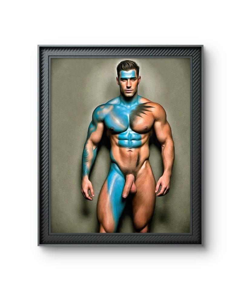 Body Painting Male Art Nude Male Art Limited Edition 8 X 10 in