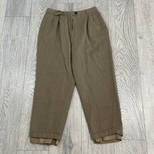 Vintage Lauren Ralph Lauren Pants Womens 16 Brown 100 Worsted Wool Made 32x26