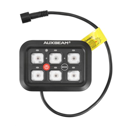 AUXBEAM 12-24V RGB 6 Gang Switch Panel Toggle Momentary Pulsed One-Sided Outlet - Picture 10 of 12