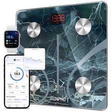 RENPHO Smart Body Scale - Bluetooth BMI Body Fat Monitor with App, Marble 11