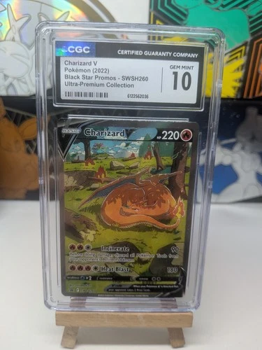 CGC 10 GEM MINT - Charizard V - #SWSH260 - Black Star Promo - Pokemon
