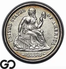 1873 Seated Liberty Dime w/ Arrows, Tough This Nice BU++, Bids: 550-900