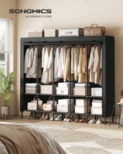 SONGMICS Wardrobe Closet, Heavy Duty Portable Closet,Freestanding Clothing-Zenga