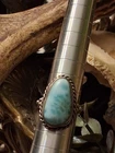 Vintage Silver Larimar Ring Size 5.5 Signed 925 CFJ