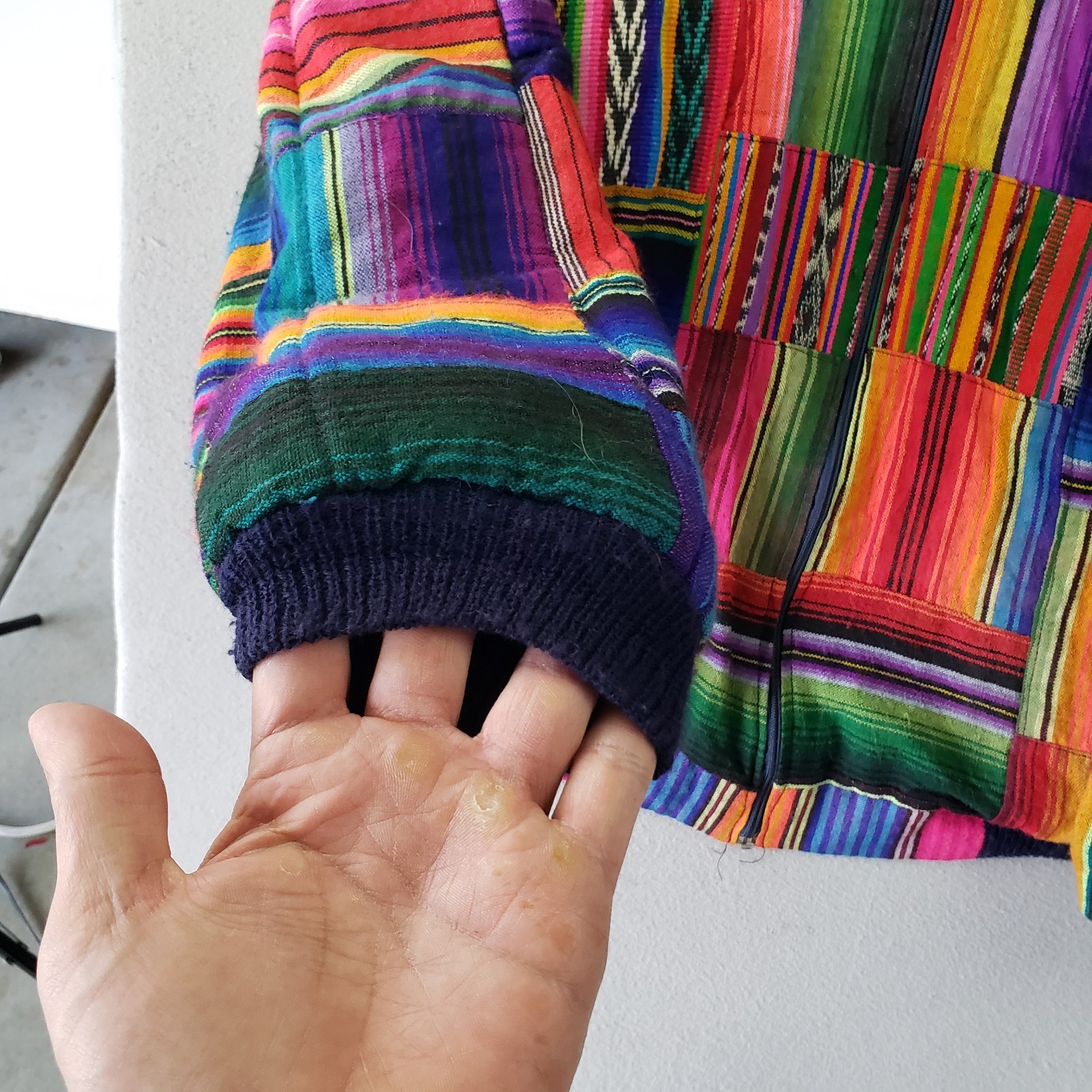 Handmade Quilted Patchwork Jacket  Cottage Boho I… - image 8