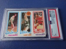 1980-81 Topps Basketball, Larry Bird Rookie Brown, Brewer, PSA 5 Ex.