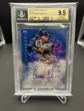 2017 Topps Inception Aaron Judge Rookie Auto #112 Blue /25 BGS 9.5