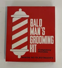 Vintage Bald Man's Grooming Kit Comb Gag Novelty Gift In Original Box