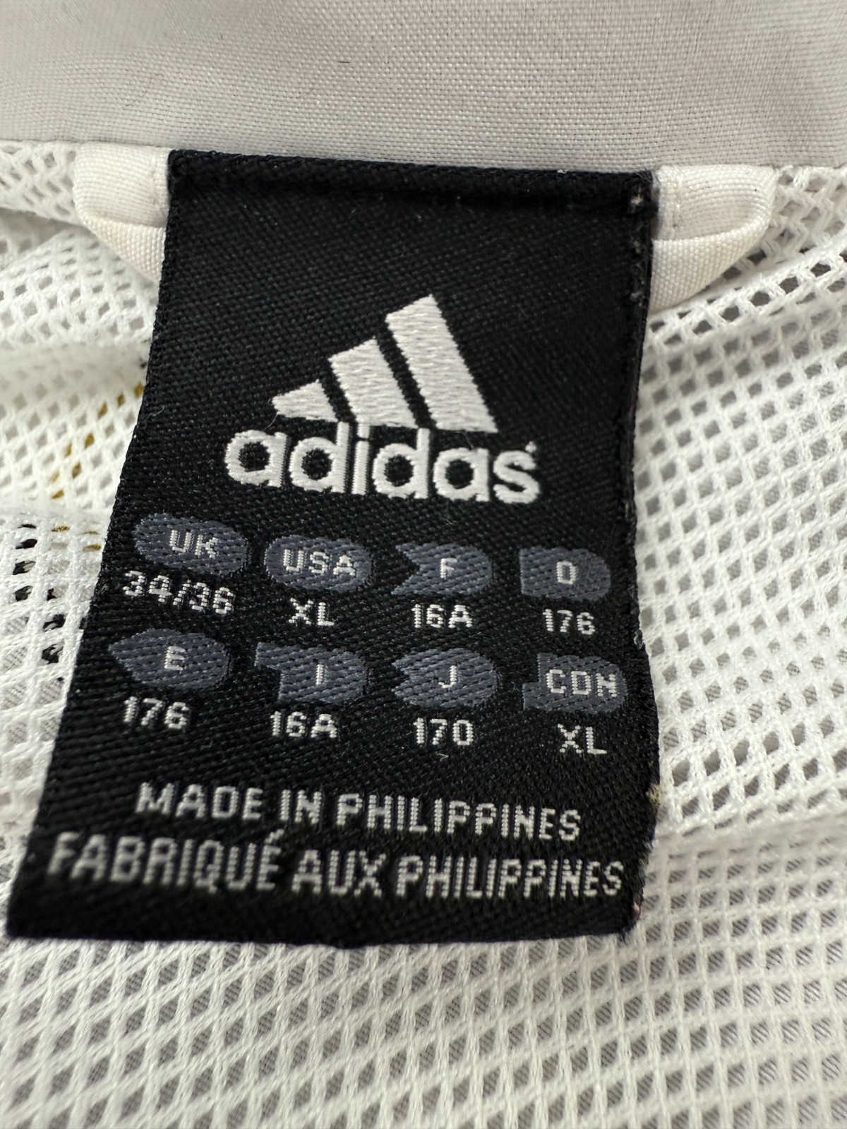 Adidas Mens Track Jacket Black White Yellow XL 46-48 in Philippines 2006 rare image 2