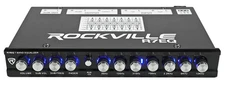 Rockville R7EQ 1/2 Din 7 Band Car Audio Equalizer EQ w/ Front, Rear + Sub Output