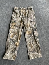 Realtree Youth Size L 10/12 Woodland Camo Cargo Hunting Pants