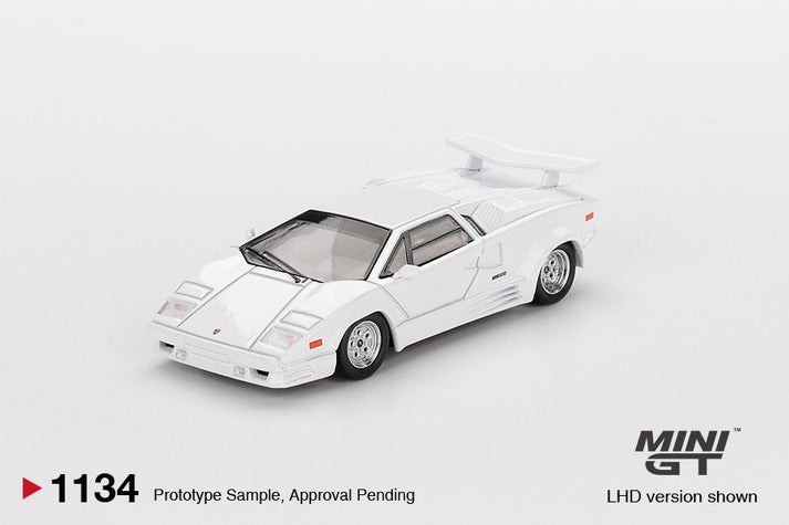 Mini GT 1:64 Lamborghini Countach 25TH Anniversary White #1134