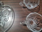 Vintage Hazel Atlas Apple Blossom Glass Snack Set. 4 Pc. Pristine Condition. — photo 7