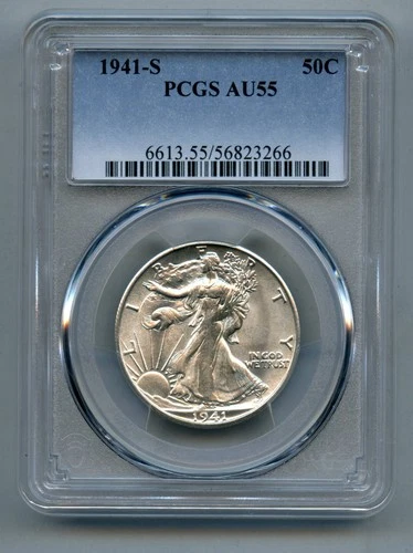 Photo of a 1941-S Walking Liberty Half Dollar from an eBay listing that sold on Jul 16, 2026