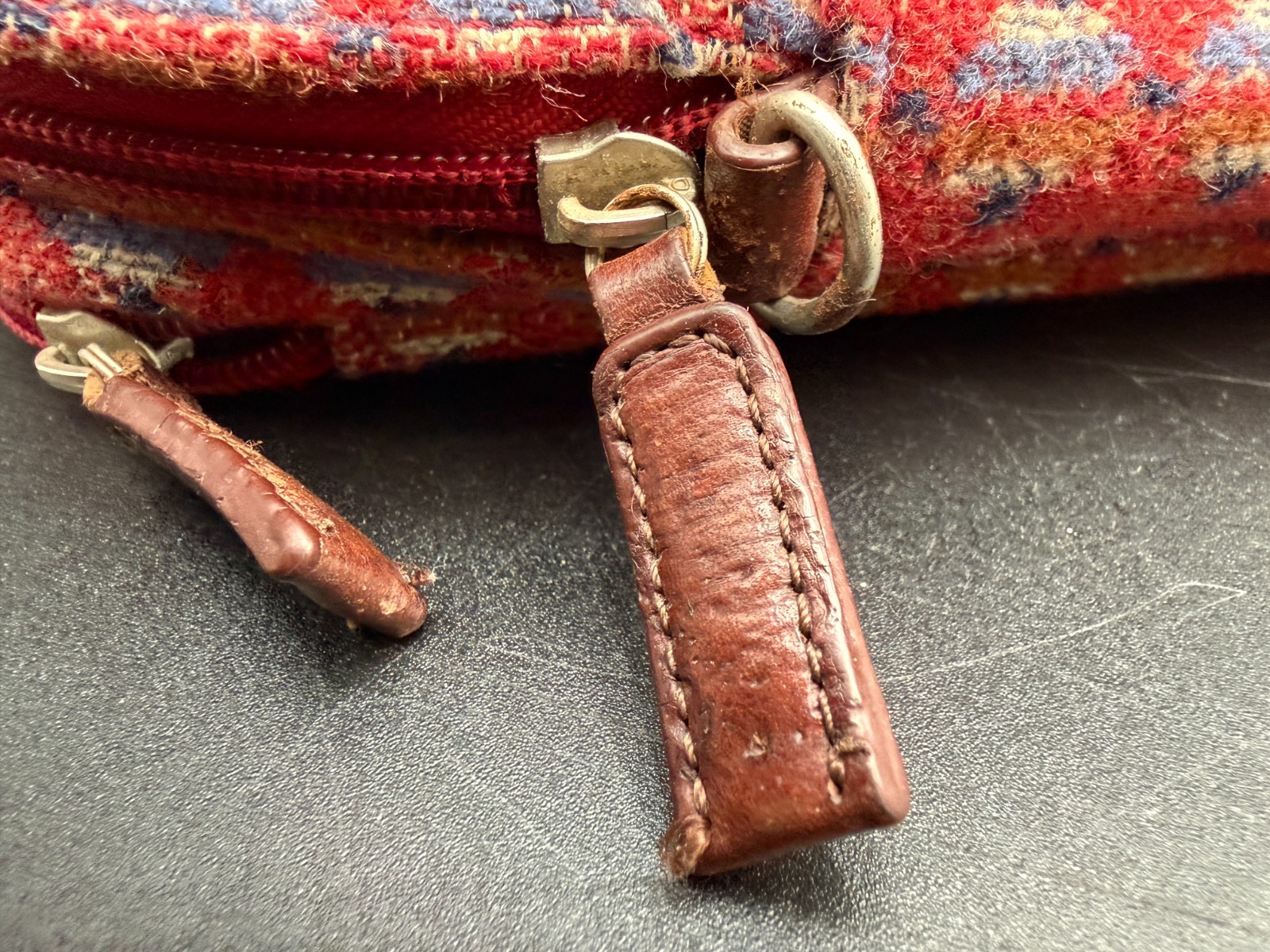 Pendleton Crossbody Wool Leather Native Red Patte… - image 10