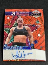 KAYLA HARRISON 2025 LEAF METAL WOMEN OF SPORT ORANGE PRIZM 4/4 AUTO MMA 🔥🔥