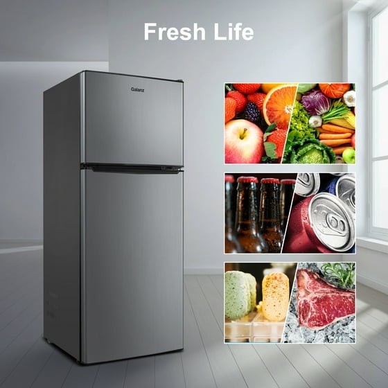 US Stock-4.6. Cu ft Two Door Mini Refrigerator with Freezer