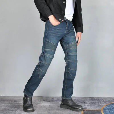 Motorcycle jeans, warm and drop resistant racing pants, with silicone protection