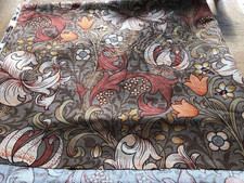 Large Vintage Linen Remnant William Morris for Sanderson 'Golden Lily' Fabric