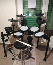    Donner DED-200X Electric Drum Set With Throne Headphones Dual Zone Quiet Pads