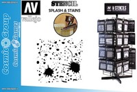 Schablone STTX003 Splash & Stains ZubehÖR FÜR Den Modellbau Vallejo Vallejo