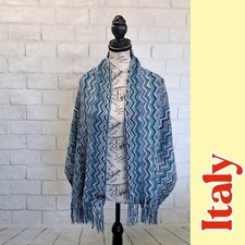 Lg Italian zigzag-print scarf