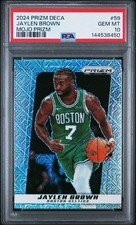 2024 Panini Prizm Deca Jaylen Brown Mojo /25 Psa 10 Gem MT Boston Celtics