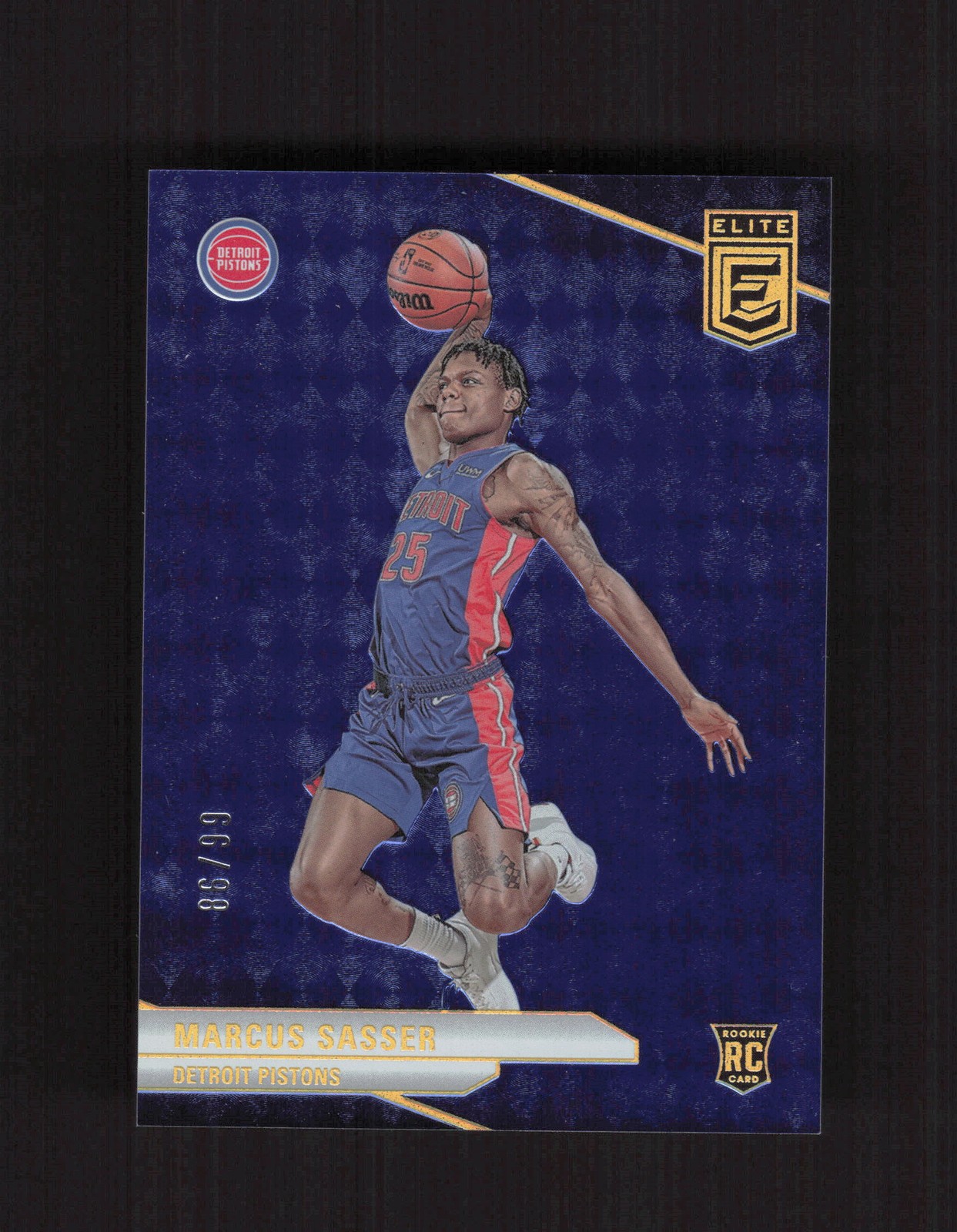 2023-24 Donruss Elite #206 Marcus Sasser Blue #/99 RC