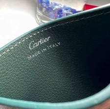 Cartier Must de Cartier Green Leather Double Card Holder Wallet Men 2026 Fullbox