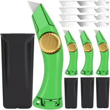 4PCS Green Fixed Blade Roofing Knife,carpet knife heavy duty, Vinyl, Carpet C...