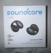 soundcore C40i Open-Ear Clip-On Bluetooth Earbuds IPX4 Built-In Mic Black