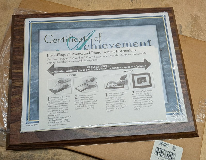 Certificate Frame, Solid Wood 10 x 13, For 8-1/2 x 11 Certificate 