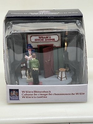 Carole Towne  Willie's Shineshack  Shoe Shine Stand Lemax 2008 NEW In Box