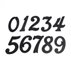Numbers For Address On House Outside 6 Inch Black Weather Resistant With Screws