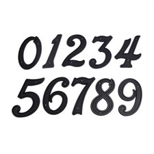Numbers For Address On House Outside 6 Inch Black Weather Resistant With Screws