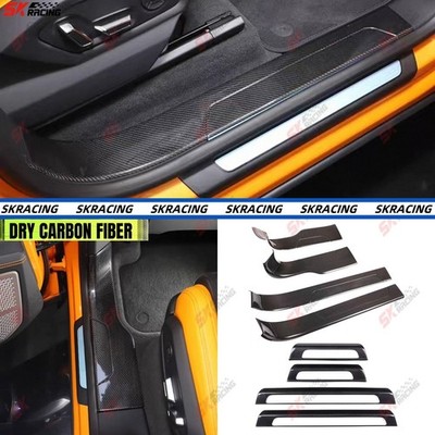 Dry Carbon Fiber Door Sill Scuff Plate 8PCS Fits For Lamborghini Urus 2018-2022