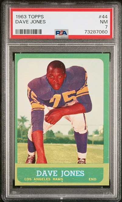 1963 Topps #44 Dave Deacon Jones RC PSA 7 Los Angeles Rams HOF