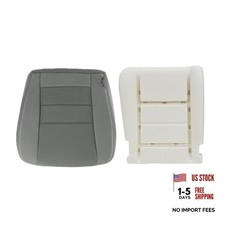 Gray Cloth Driver Side Bottom seat Cover and Foam Cushion Replacement Seat
