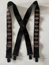 VTG 70s 80s Harley-Davidson Black Suspenders with Logo Design Rare