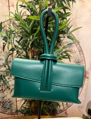 Knoten Tasche Farbe Grün Echtleder Genuine Leather Bag