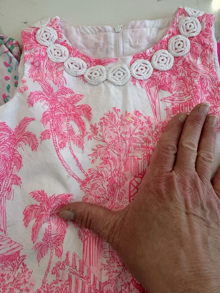 Lote De 3 Vestidos Lilly Pulitzer Niñas Langosta Amor Paraíso Encontrados Pb Aniversario Foto 4 de 4