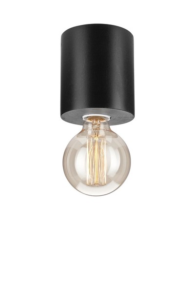 Deckenleuchte Diola Braun Holz Klein Ø10,5Cm E27 Moderne Lampe Wohnzimmer Flur-image