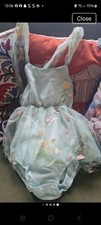 Baby Party Romper, Tule/ Mesh Overlay And Wrap Around Tie/halterneck.