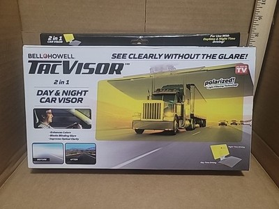 Bell + Howell Tac Visor Day & Night 2-In-1 Polarized Anti-Glare Car Visor