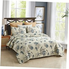 Quilt Set King with Pillowcase - Soft Brushed King 92"x104" Printed Shell