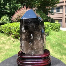 5.58LB Natural Rare Beautiful  Tea Black QUARTZ Crystal  Mineral Specimen 1762